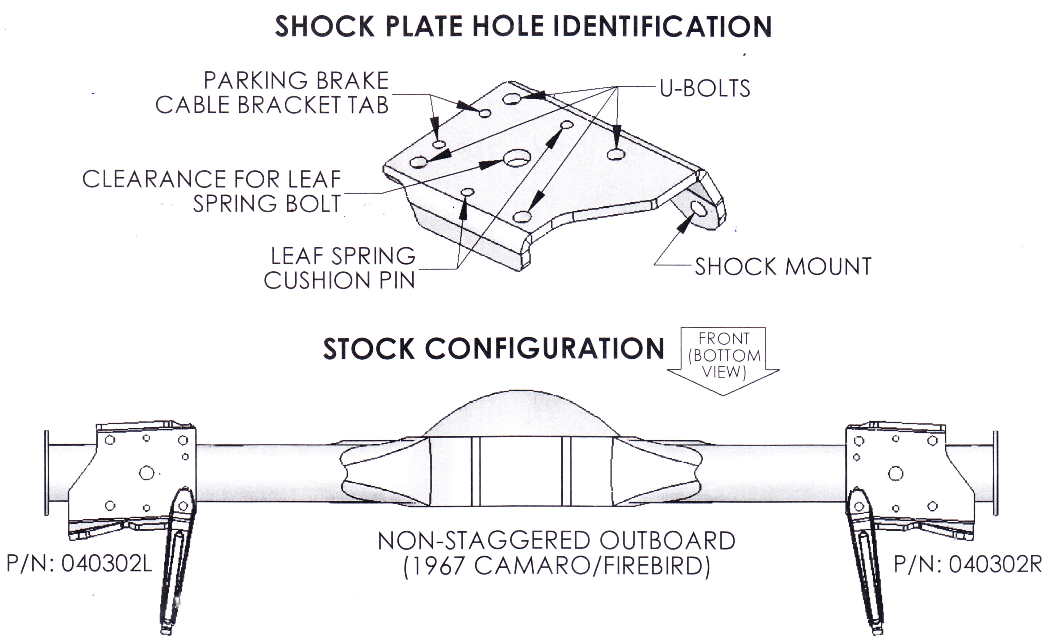 1967 1969 pontiac firebird shock mount
